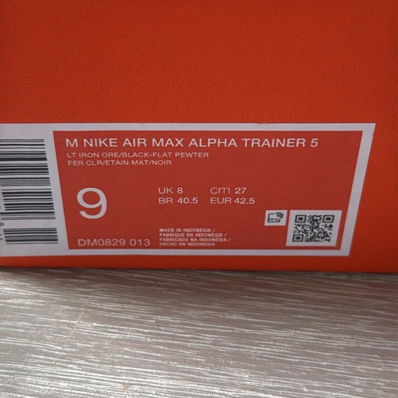 Nike Air Max Alpha Trainer 5 \'Light‎ Iron Ore Black\' Size 9 New In Box